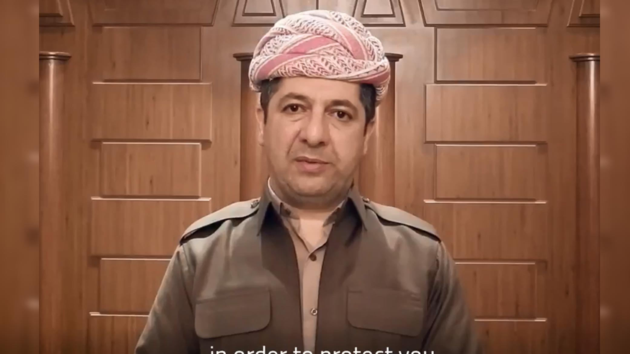 مسرور بارزاني يوجه رسالة لمواطني اقليم كوردستان